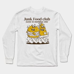 Junk food club, Taste is number one Long Sleeve T-Shirt